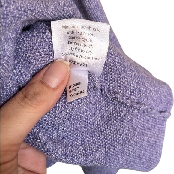 Sahalie Women's Purple Cardigan Sweater - Picture 6 of 6